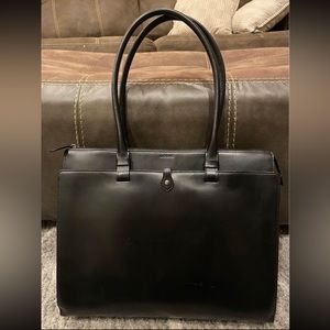 Lodis leather RFID briefcase laptop bag.